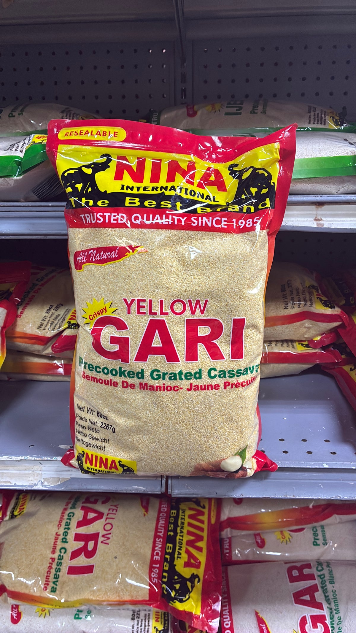 Nina Yellow Gari (Cassava Granules), 5 lb