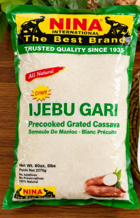 Nina Ijebu Gari (Cassava Granules) |Crisp, Tangy, Naturally Gluten-Free | 5 lb