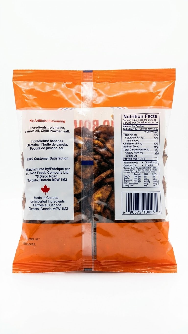 Mr. John's Ripe Plantain Chips | Sweet & Spicy, Golden & Crunchy | 350g