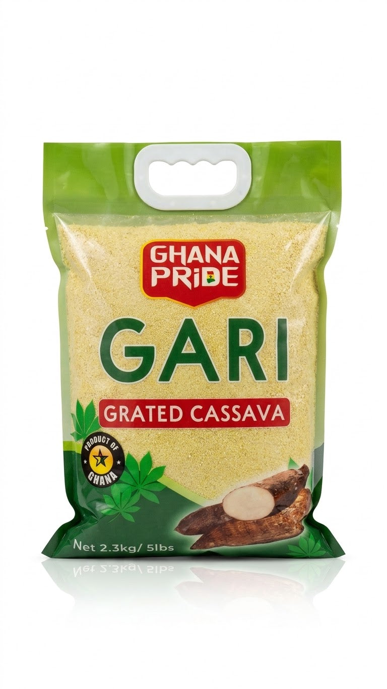 Ghana Pride Gari (Cassava Granules) | Crisp, Tangy, Naturally Gluten-Free | 5 lb