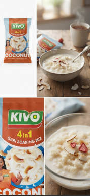 Kivo 4-in-1 Gari Soaking Mix – Coconut
