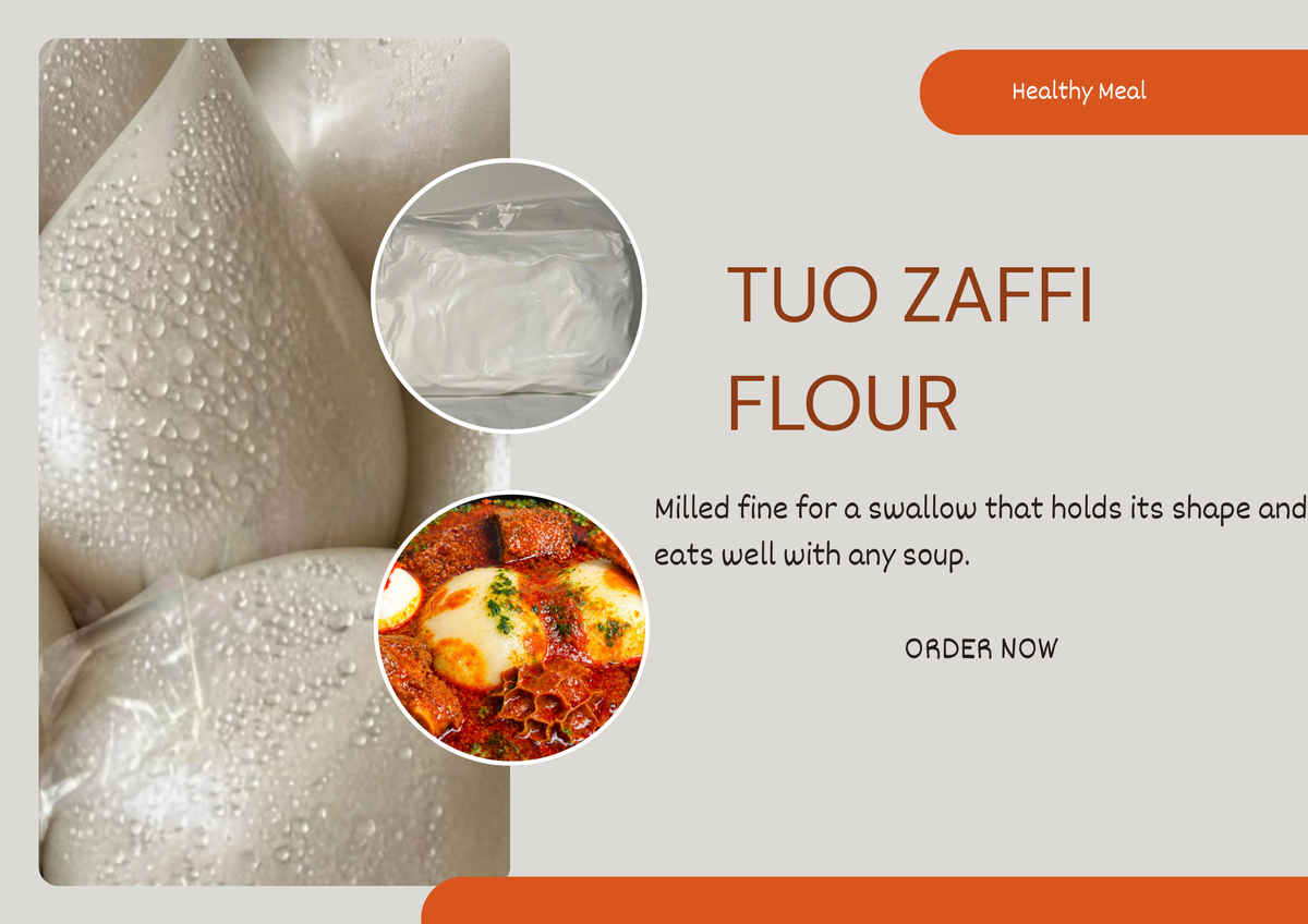 Tuo Zaafi (TZ) Flour | Smooth Northern Ghana Swallow for Ayoyo & Groundnut Soup