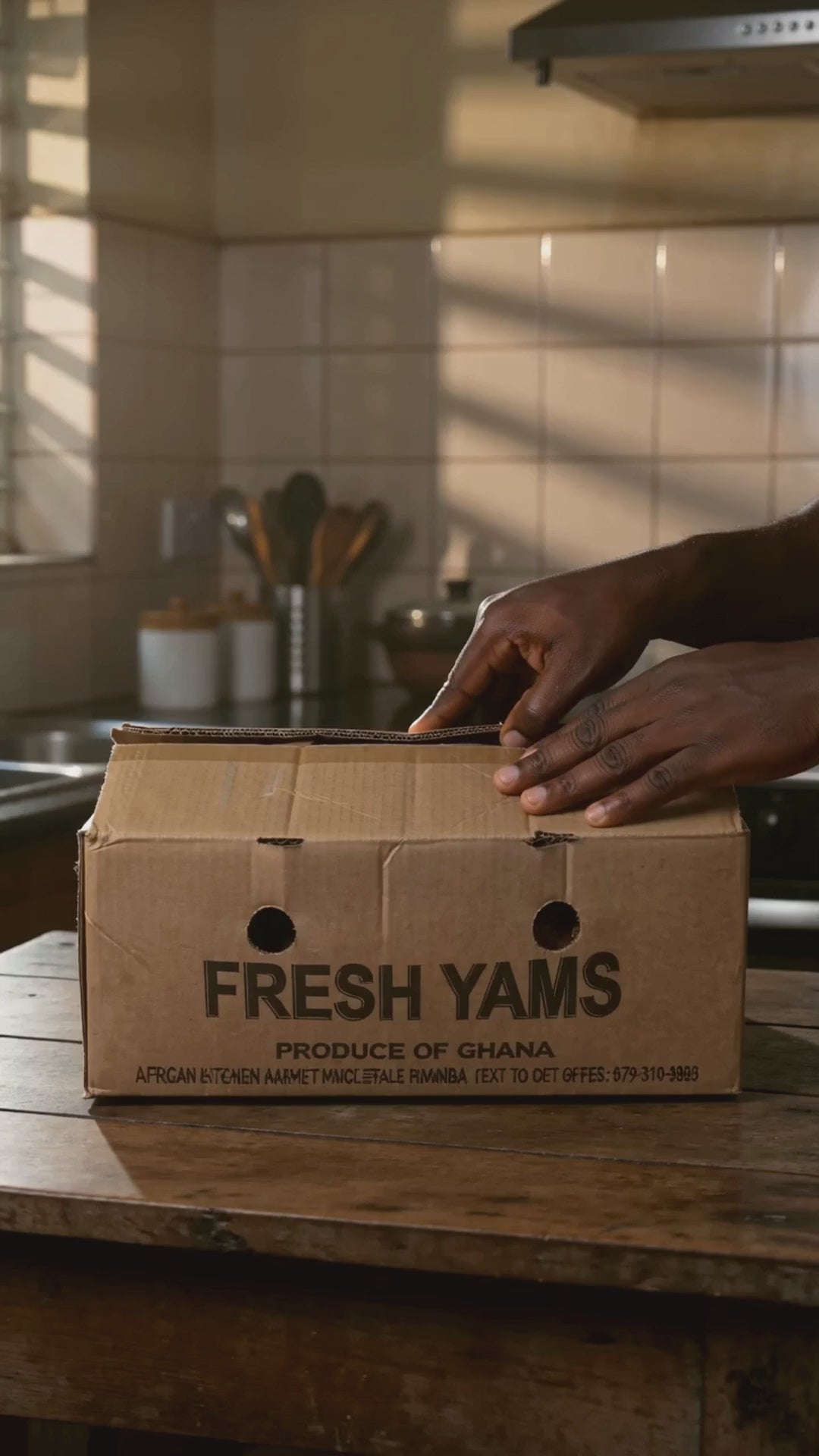 Fresh Ghana Yam 2 - 15 lb Box